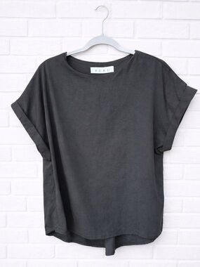 Buru Blouse Top Shirt Black